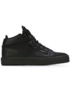Giuseppe Zanotti Design Kriss Hi-top Sneakers, Men's, Size: 45, Black, Leather/nylon/rubber