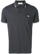 Stone Island Logo Polo Top - Grey