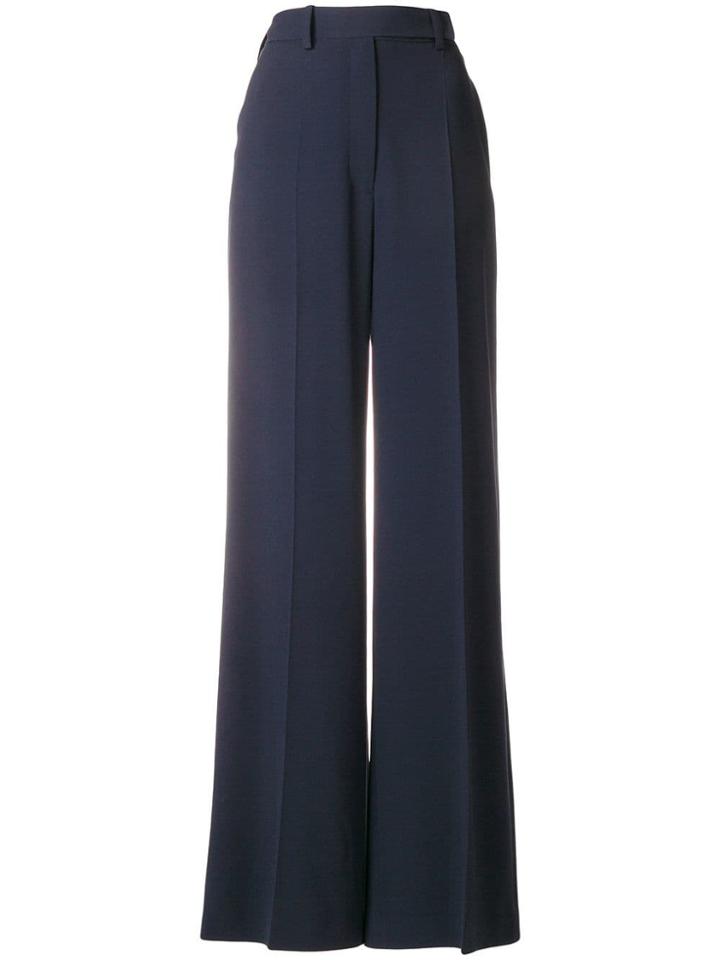 Paule Ka Creased Palazzo Trousers - Blue