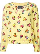 Boutique Moschino Heart Print Blouse - Yellow & Orange