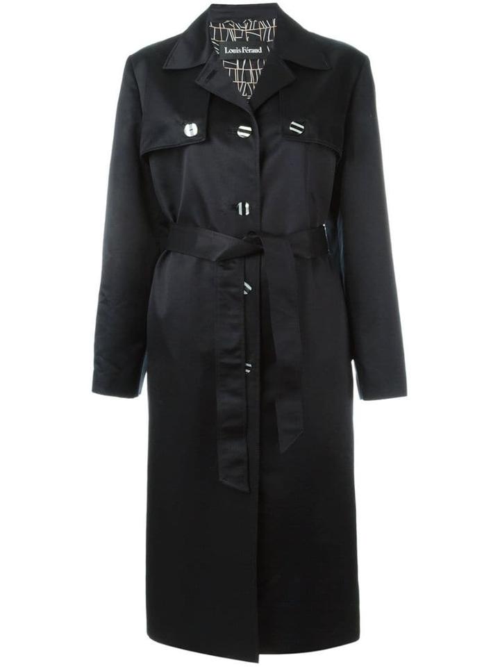 Louis Feraud Pre-owned Long Trench Coat - Black