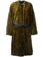 Petar Petrov Animal Print Shearling Coat