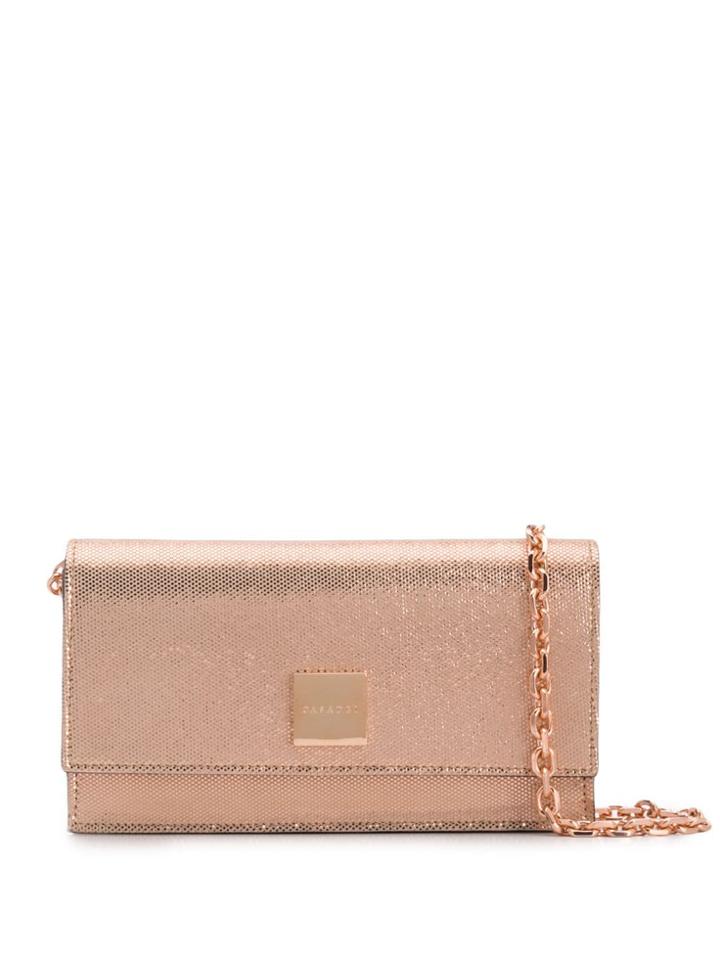 Casadei Logo Shoulder Bag - Gold