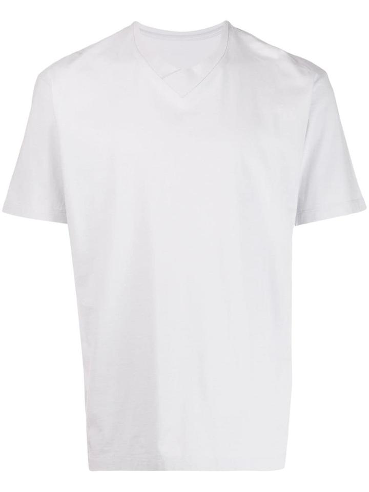 Issey Miyake Men V-neck Regular T-shirt - Grey