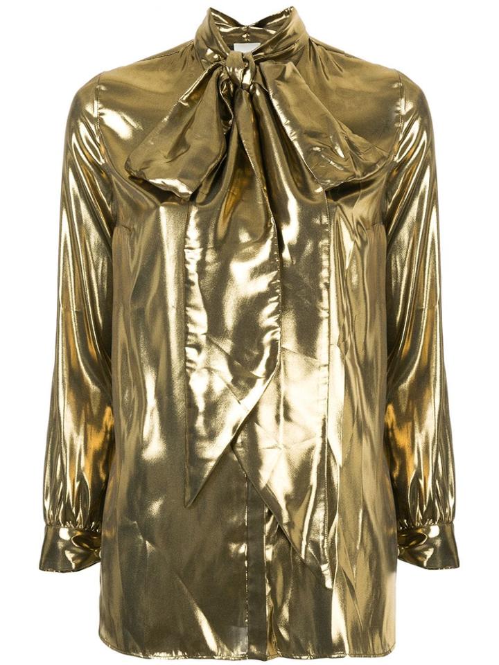 Ingie Paris Bow Tie Shirt - Gold