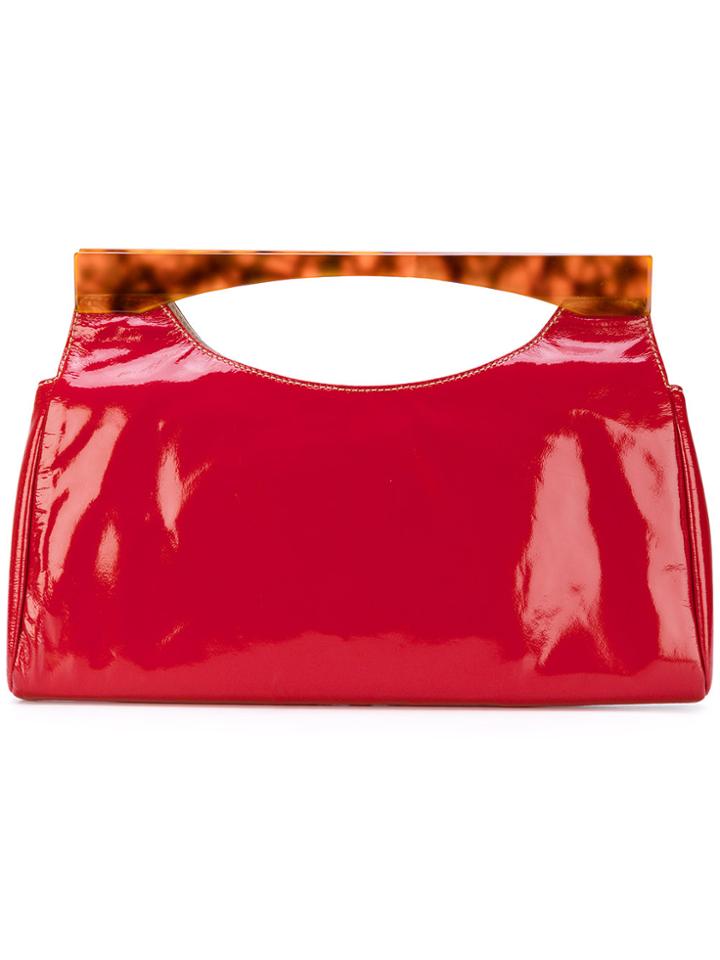 Tommy Hilfiger Two Tone Bar Handle Tote - Red