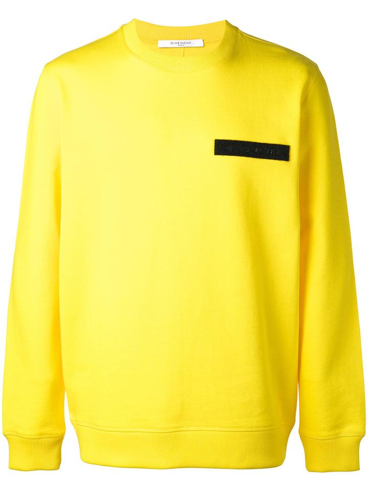 Givenchy Logo Plague Sweater, Men's, Size: Xs, Yellow/orange, Cotton