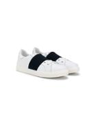 Paolo Pecora Kids Banded Low Top Sneakers - White