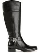 Michael Michael Kors Mid Calf Boots, Women's, Size: 6, Black, Leather