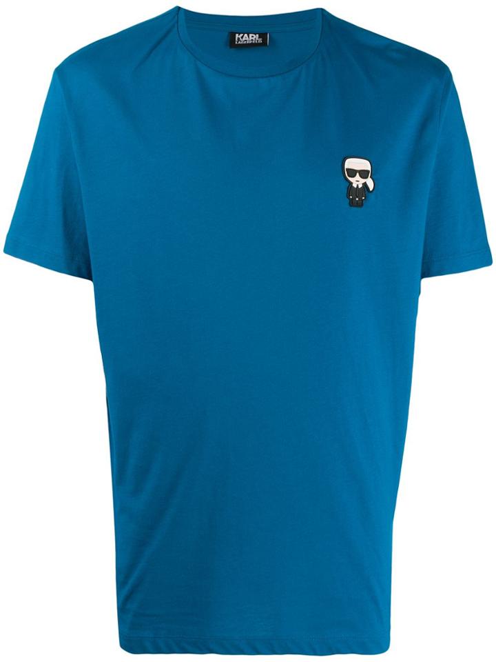 Karl Lagerfeld Ikonik Chest Patch T-shirt - Blue