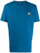 Karl Lagerfeld Ikonik Chest Patch T-shirt - Blue