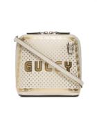 Gucci White Guccy Mini Leather Bag With Stars