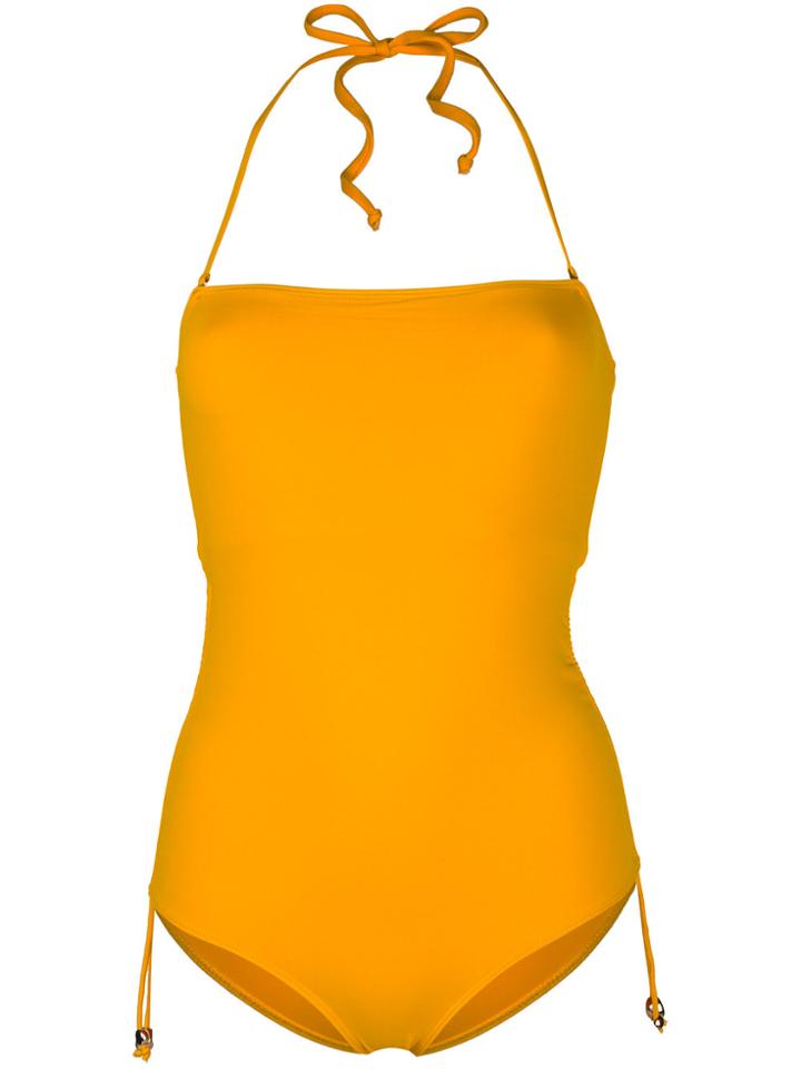 Tara Matthews Caspio Halterneck Swimsuit - Yellow & Orange
