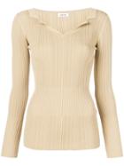 Toteme Ribbed Knitted Top - Neutrals