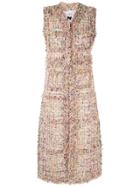 Edward Achour Paris Tweed Gilet Coat - Multicolour