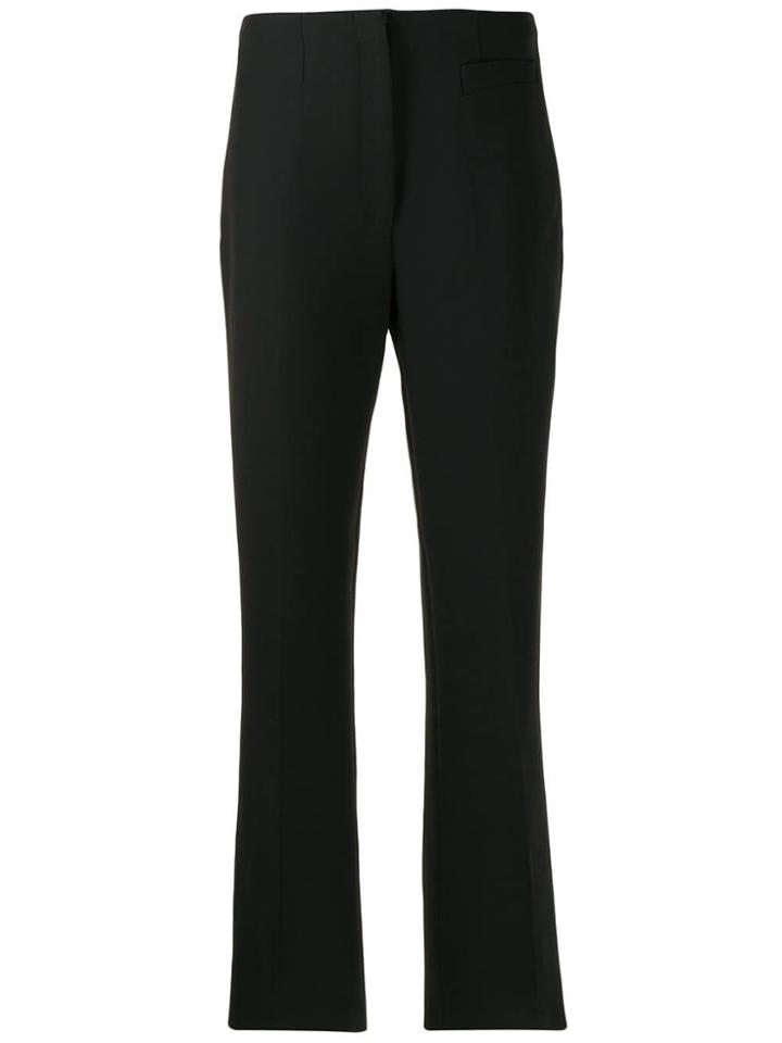 Prada Pre-owned 1990's High Rise Flared Trousers - Black