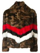 Msgm Camouflage Print Jacket - Brown