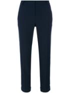 Carven - Cropped Cigarette Trousers - Women - Polyester/acetate/viscose - 38, Blue, Polyester/acetate/viscose