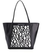 Armani Exchange Monogram Tote Bag - Black