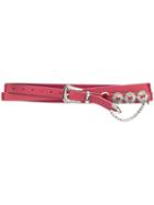 B-low The Belt Embellished Buckle Belt - Red