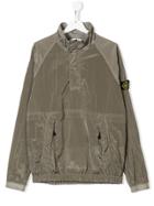 Stone Island Junior Tortora Logo Windbreaker - Grey