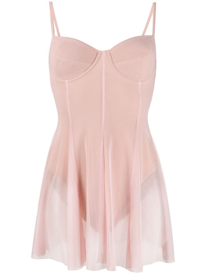 Norma Kamali All In One Mesh One-piece - Pink