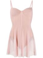 Norma Kamali All In One Mesh One-piece - Pink