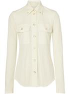 Burberry Press-stud Detail Jersey Shirt - Neutrals