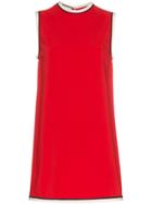 Gucci Grosgrain Trimmed Cady Tunic - Red