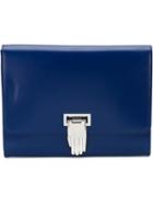 Opening Ceremony Hand-shaped Clasp Clutch, Women's, Blue, Leather