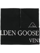 Golden Goose Deluxe Brand Knitted Logo Scarf - Black