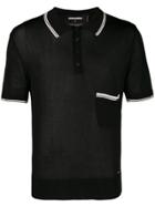 Dsquared2 Ribbed Polo T-shirt - Black