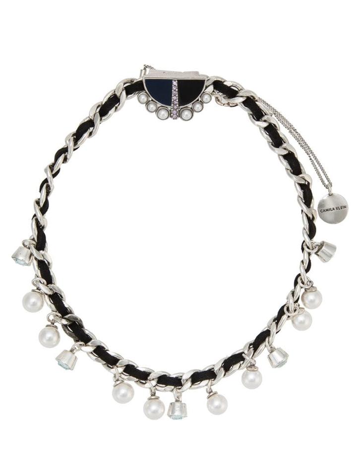Camila Klein Embellished Choker - Prata Velha