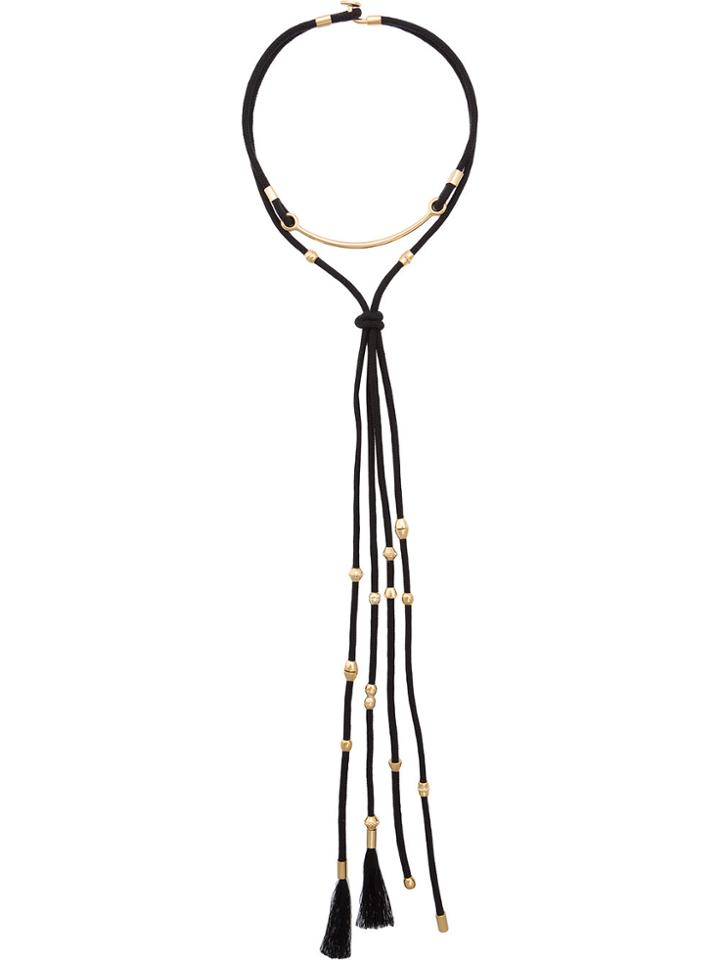 Chloé Tasselled Collar Necklace - Black