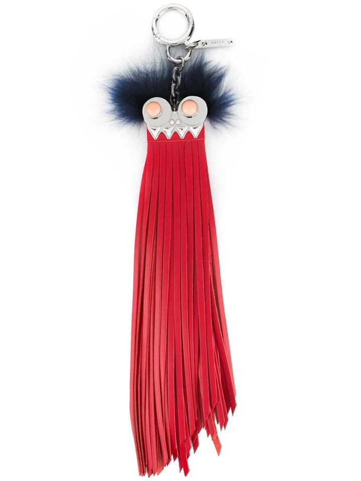 Fendi Fringe-eyes Charm - Red