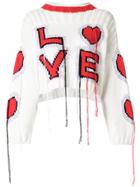 Philosophy Di Lorenzo Serafini Heart Cropped Jumper - White