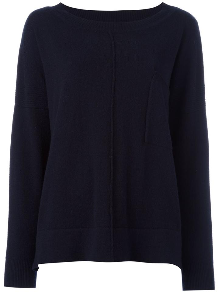 Chinti And Parker Oversize Boxy Sweater, Women's, Size: Medium, Blue, Cashmere