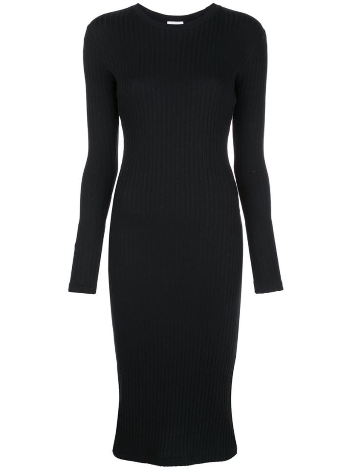 Re/done Fitted Ribbed Dress - Black
