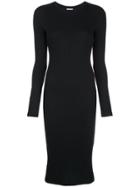 Re/done Fitted Ribbed Dress - Black