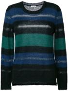 P.a.r.o.s.h. Striped Crew Neck Sweater - Blue