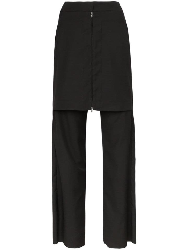 Delada Apron Front Trousers - Black
