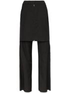 Delada Apron Front Trousers - Black