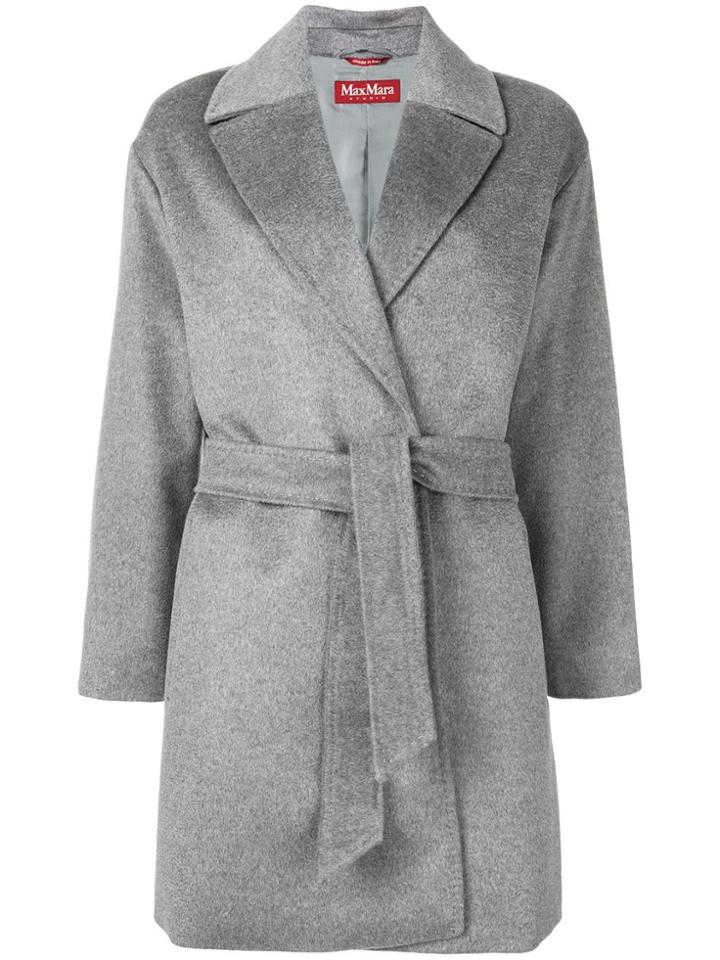 Max Mara Studio Belted Midi Cardigan - Grey