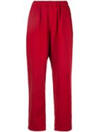 Undercover High Waisted Straight Leg Trousers - Red