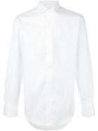 Canali Plain Shirt, Size: 41, White, Cotton