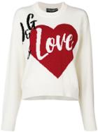 Dolce & Gabbana Love Embroidered Sweater - Neutrals