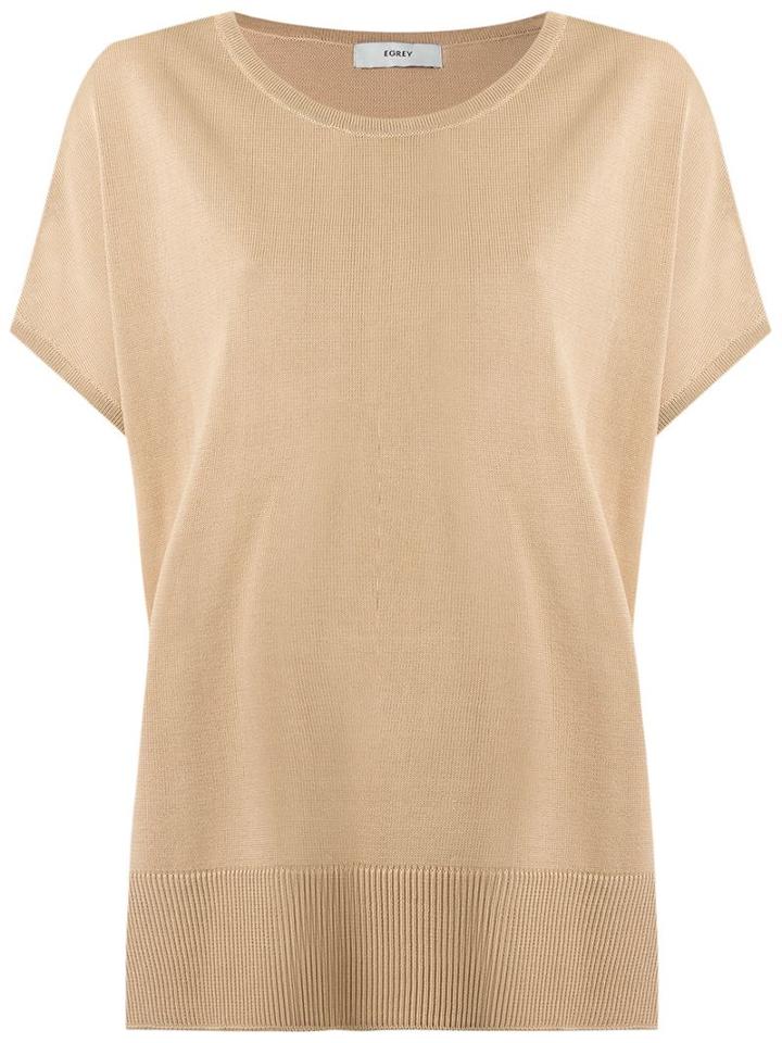 Egrey Round Neck Knit Blouse