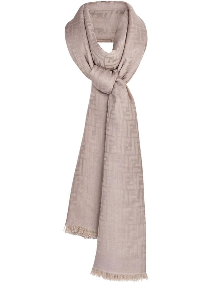 Fendi Ff Pattern Scarf - Neutrals