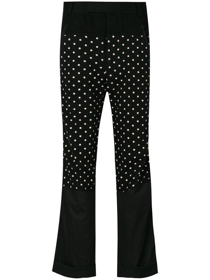 Haider Ackermann Polka Dot Printed Trousers - Black
