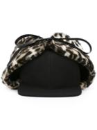 Stella Mccartney Peaked Ear Cover Hat, Women's, Size: 57, Black, Cotton/wool